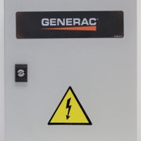 Generac Guardian standby generator electrical connections and wiring panel for seamless home backup integration
