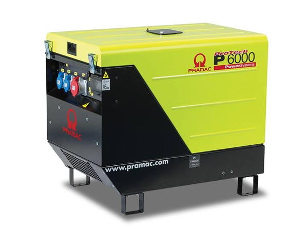 Pramac Diesel P6000 5.9kVA Single Phase Electric Start Portable Generator