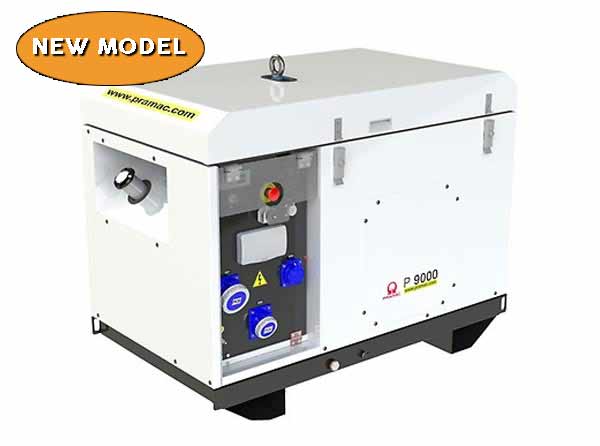 Pramac Diesel P9000 8.8kVA Single Phase Electric Start Mobile Generator
